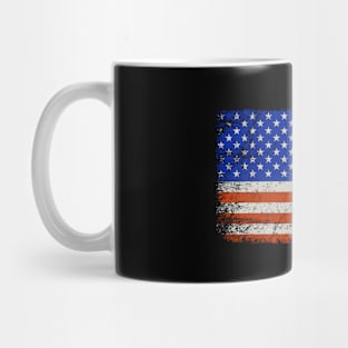 Tractor American Flag Patriotic Vintage Farming Mug